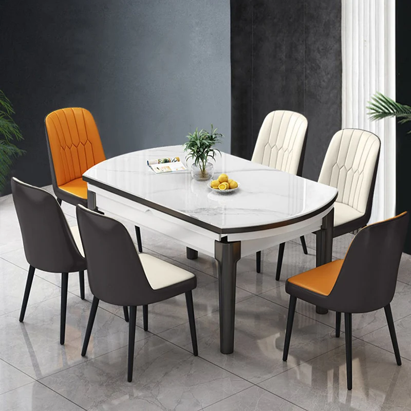 

Portable 6 People Dining Table Kitcjen Mobile Centerpiece Marble Tables Serving Hospitality Writing Muebles Para El Hogar Tables