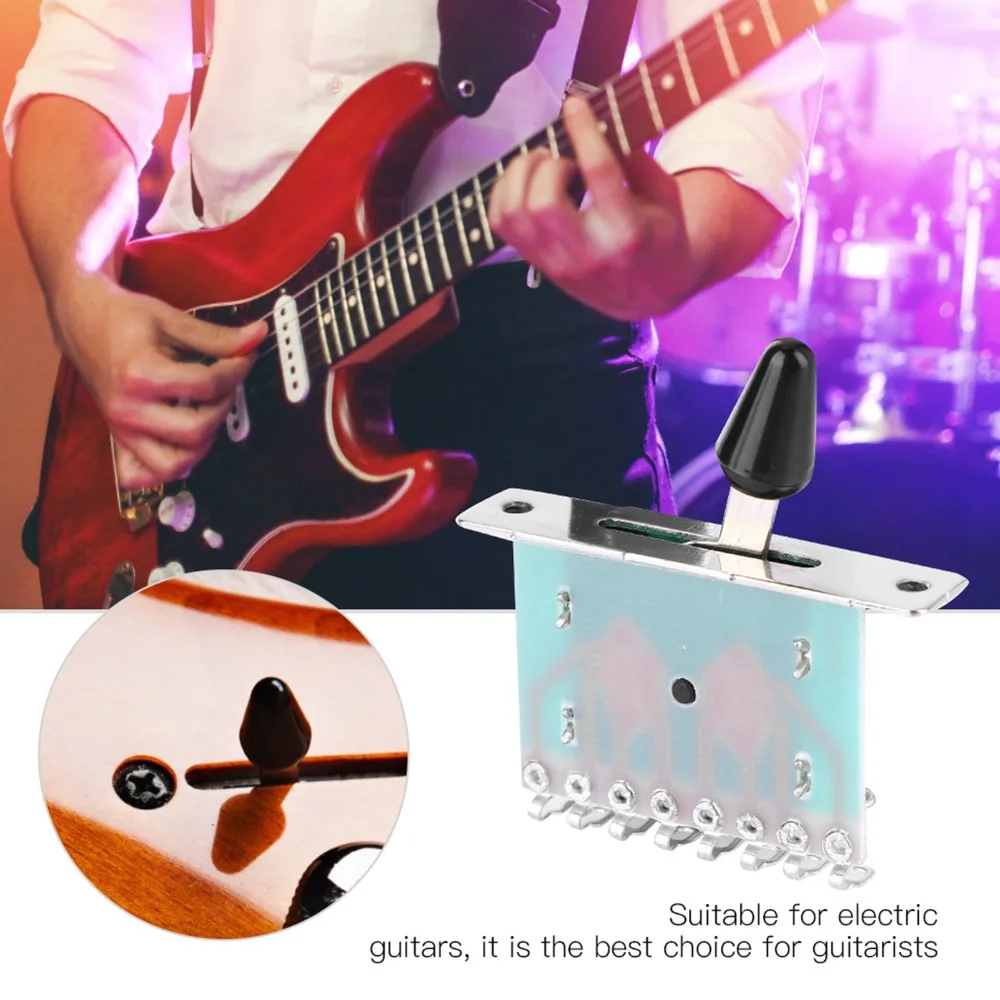 Professional 5-Way Position 5-Way Pickup Selector Switch Metal Silver Electric Guitar Pot Switch Guitar Lever Switch For Guitar