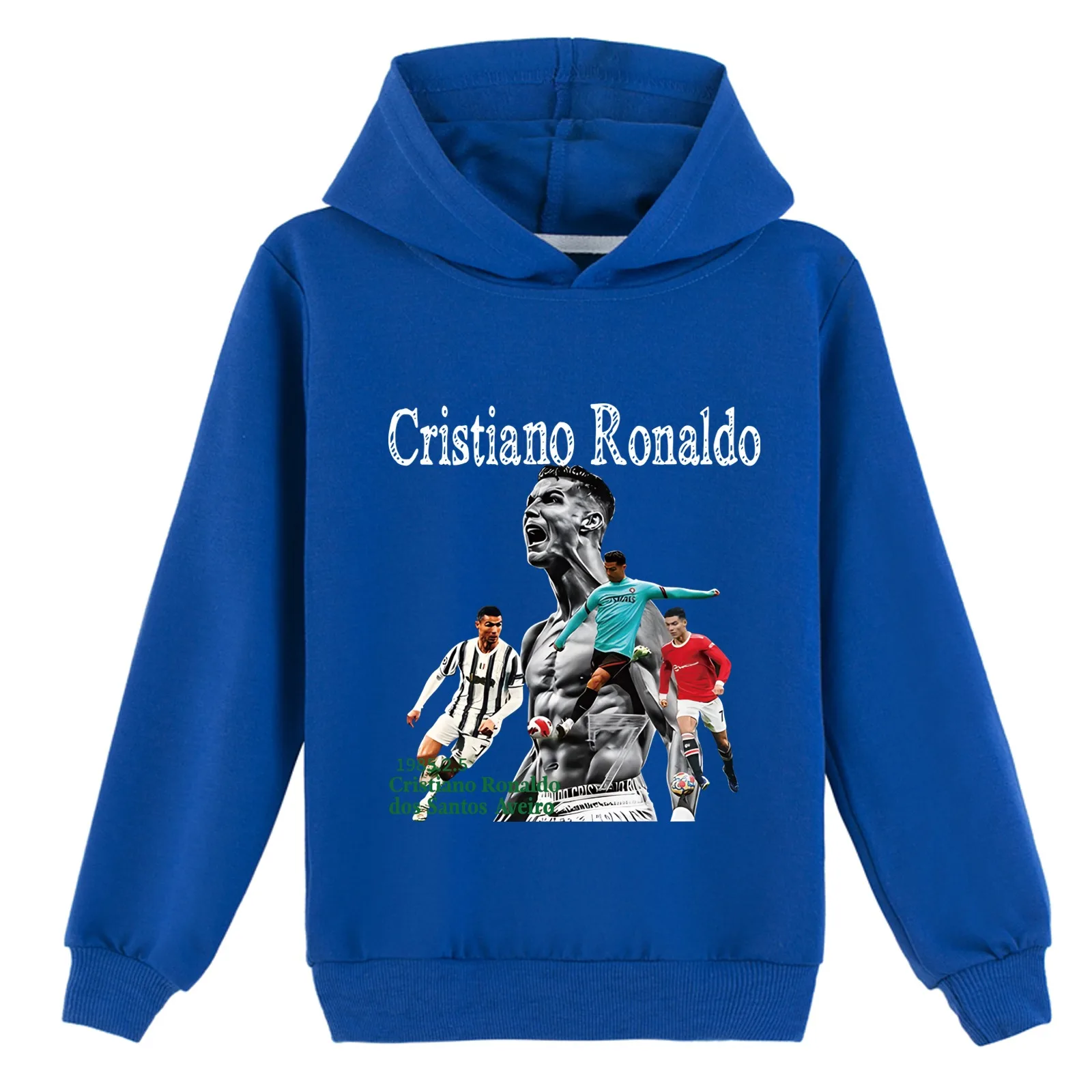 Teen Cris-tiano R-ronaldos Loose Sweatshirt Hooded Soft Tops,Little Kid Cotton Long Sleeve Hoodies for 2-14Y