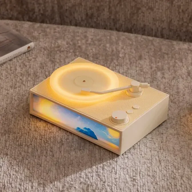 Креативный беспроводной динамик в стиле ретро, новый дизайн виниловой пластины с функцией ароматерапии и ночным светом