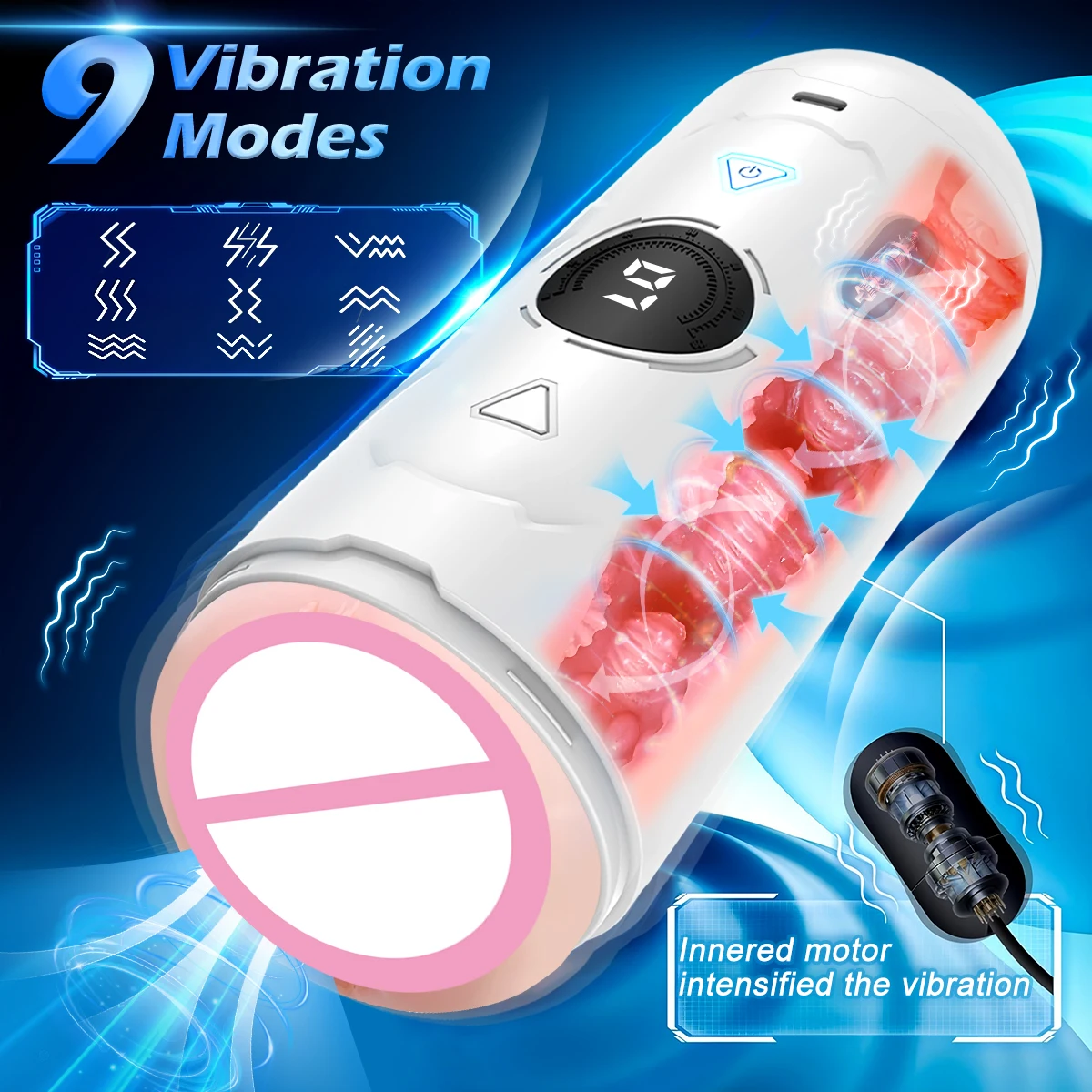Automatic Male Double Headed Suck Masturbators Cup Waterproof Simulation Vaginal penis Training Extension Adult Sex Toy for Man