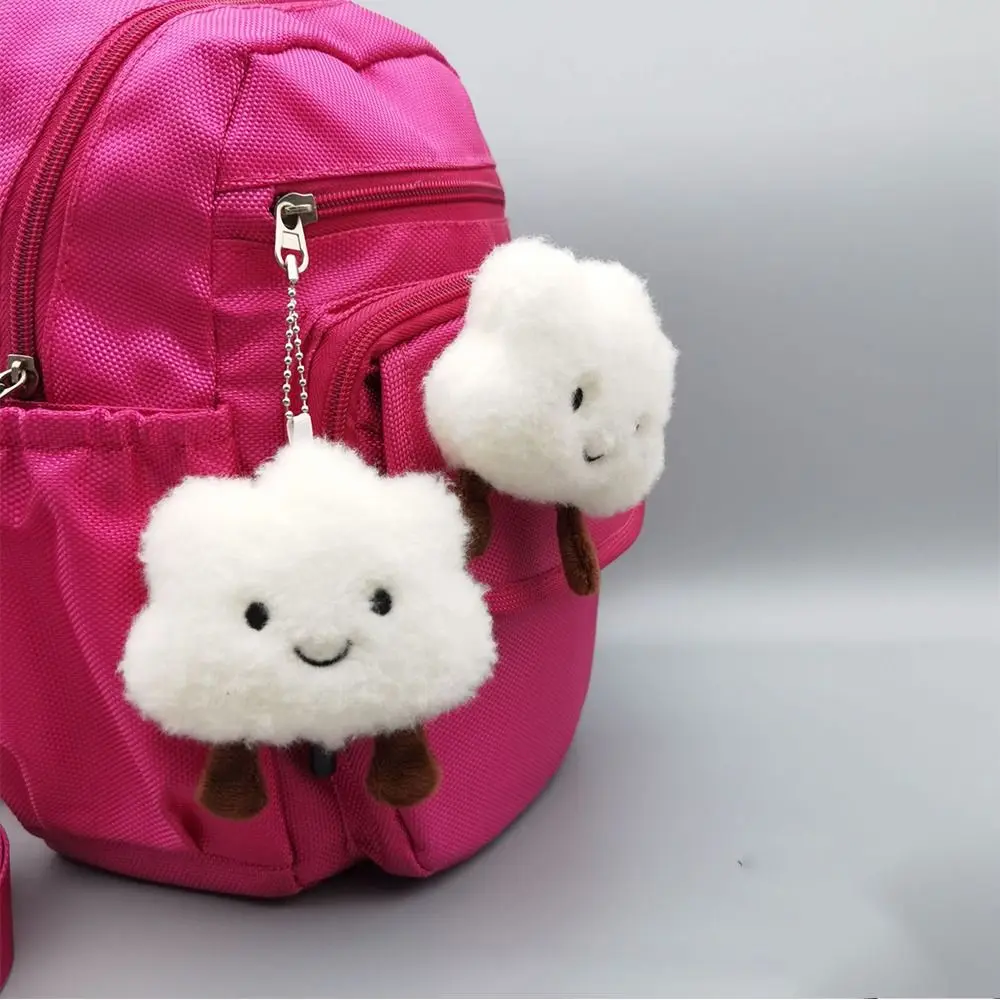 Lindo llavero de nube de peluche juguetes de peluche pareja colgante pareja llavero estudiante mochila llavero joyería accesorios regalos para niñas