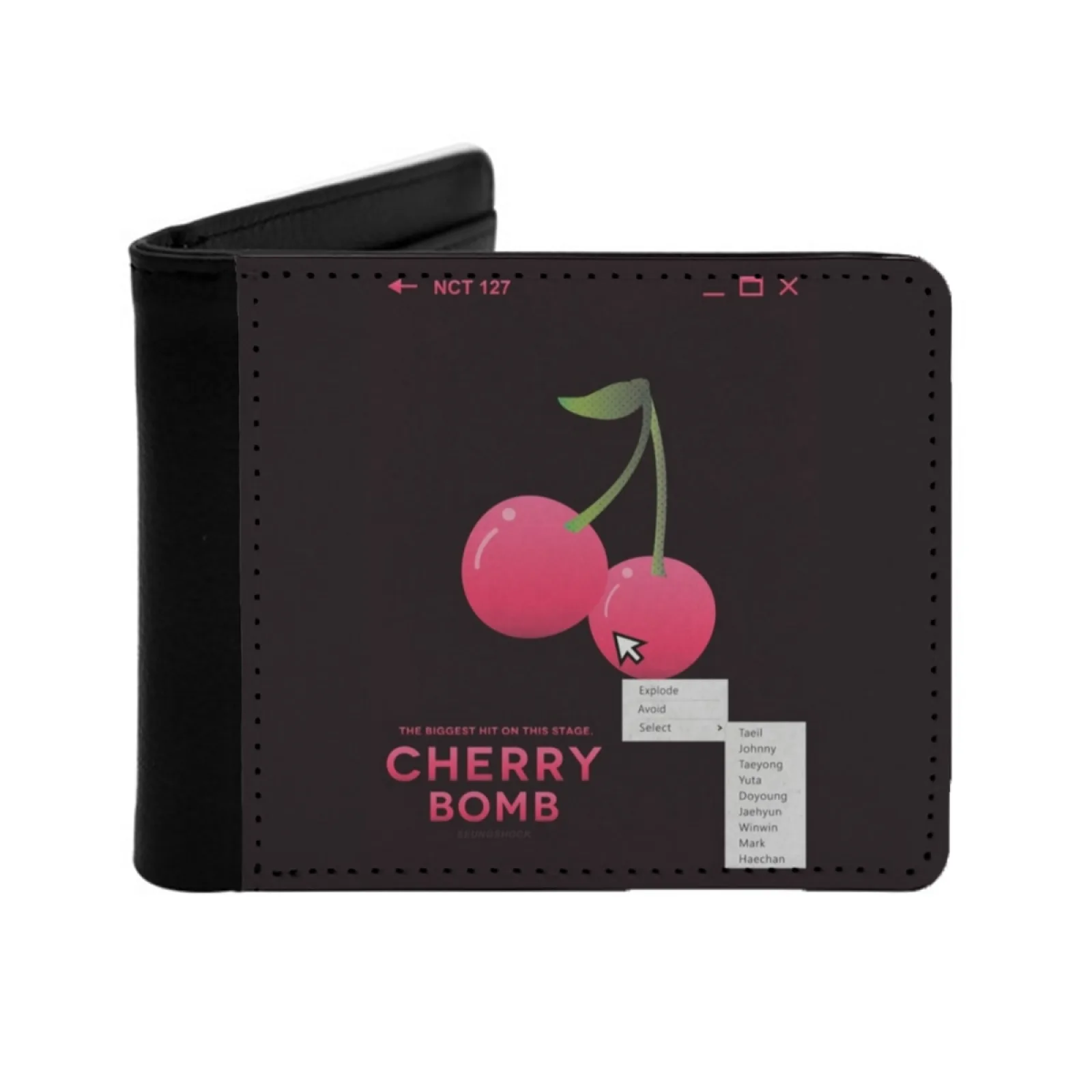 Cherry Bomb : Select Men Wallets Card Man's Wallet Short Purse Male Bag Nct 127 Nct Kpop Nct127 Taeyong Taeil Johnny Jaehyun