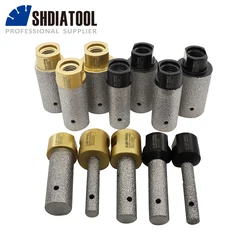 SHDIATOOL 1 pc 5/8-11 o M14 hilo de soldadura al vacío de dedo poco Dia10/20/25mm de Bits ampliar de encimera de piedra