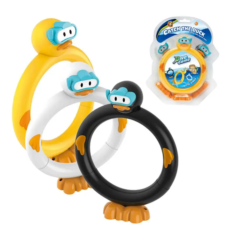 Kids Pool Toys Cute Diving Duck Swimming Toys Colorful Training Sinking Throwing Dive Sticks 3PCS Pool Toys Underwater Game