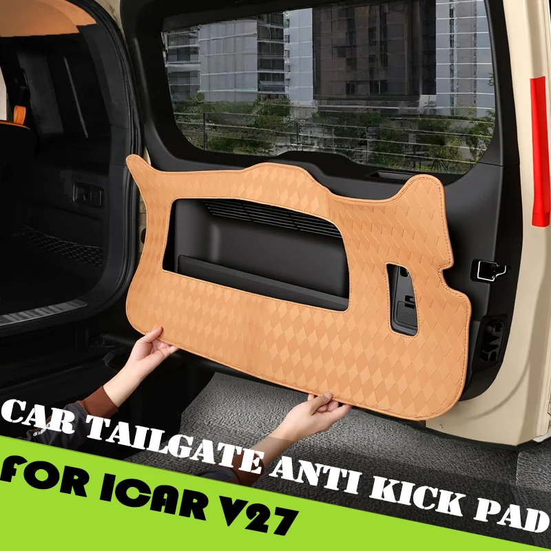 

Car Tailgate Anti Kick Pad Fit for Chery ICAR V27 2026 Modified Car Trunk Door Panel Protective Pad Car Interior Accessories