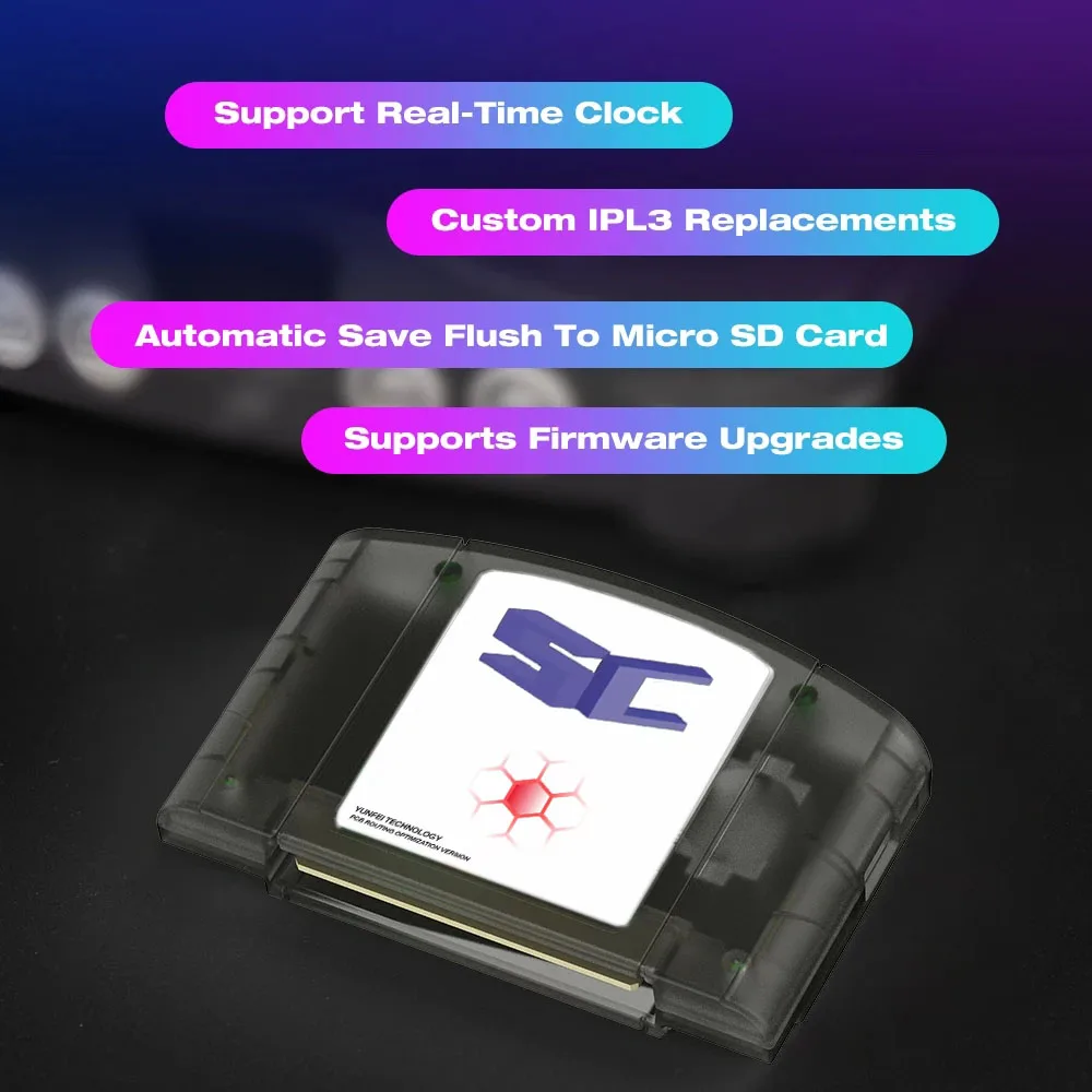 SC64 Open Source N64 3000 in 1 Game Cartridge For Nintendo 64 Game Card free 16GB Card Compatibility Support 64DD Games