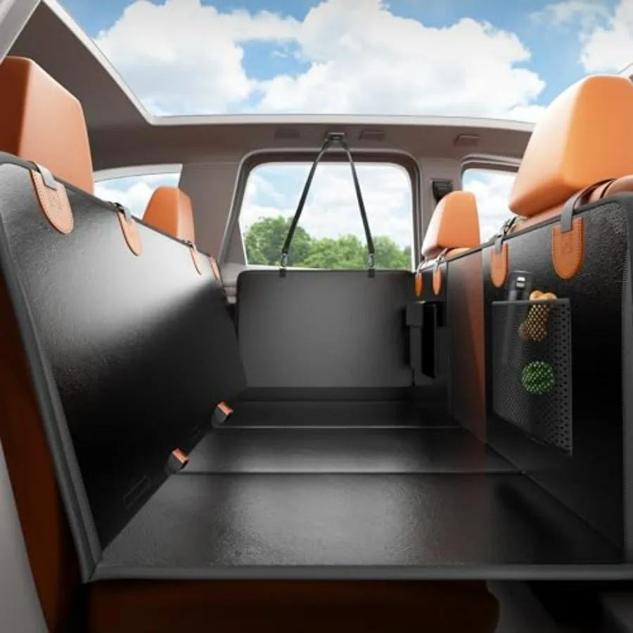 

Водонепроницаемый чехол-гамак для собак на заднее сиденье автомобиля с жестким дном, удлинитель заднего сиденья для собак, подходит для грузовиков, выдерживает до 400 фунтов