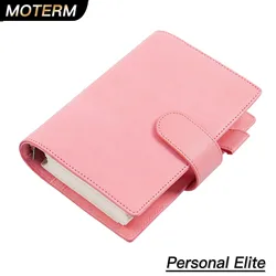 Moterm Personal Size Elite Rings Planner without Big Back Pocket Vegetable Tanned Leather Notebook with 25mm rings Organizer