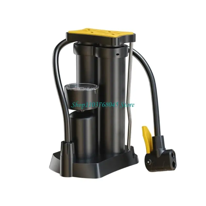 R53F High Pressure Foot Pump for Bicycles Motorcycles Sports Ball Up to 150PSI/170PSI Portable Aluminum Foot Pump