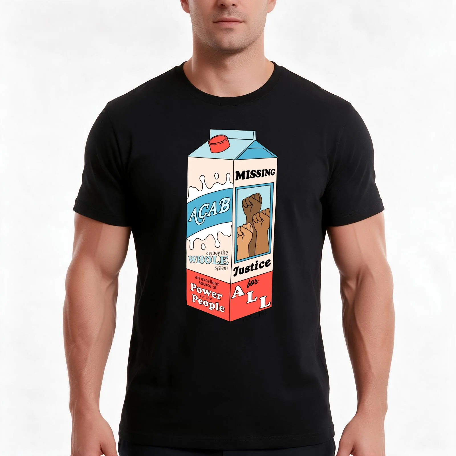 A Serving of Justice - The Peach Fuzz T-Shirt, Summer Casual Cotton Tee, Oversized Streetwear Tops, Vintage Graphic Print