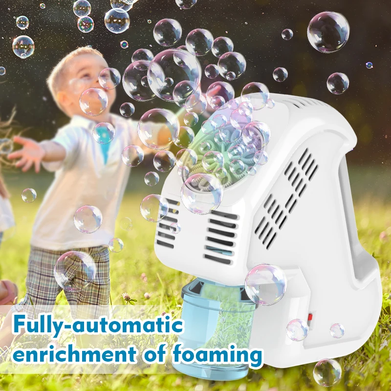 Brinquedo de bolha infantil portátil totalmente automático, evento de festa de casamento ao ar livre sem bateria, água de bolha