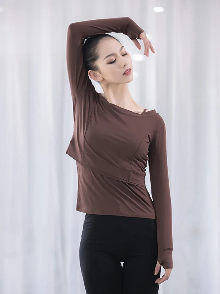 Práctica de danza del vientre, Top de dos piezas, moderno, clásico, étnico, entrenamiento de manos para adultos, traje de baile corporal, traje de baile en línea