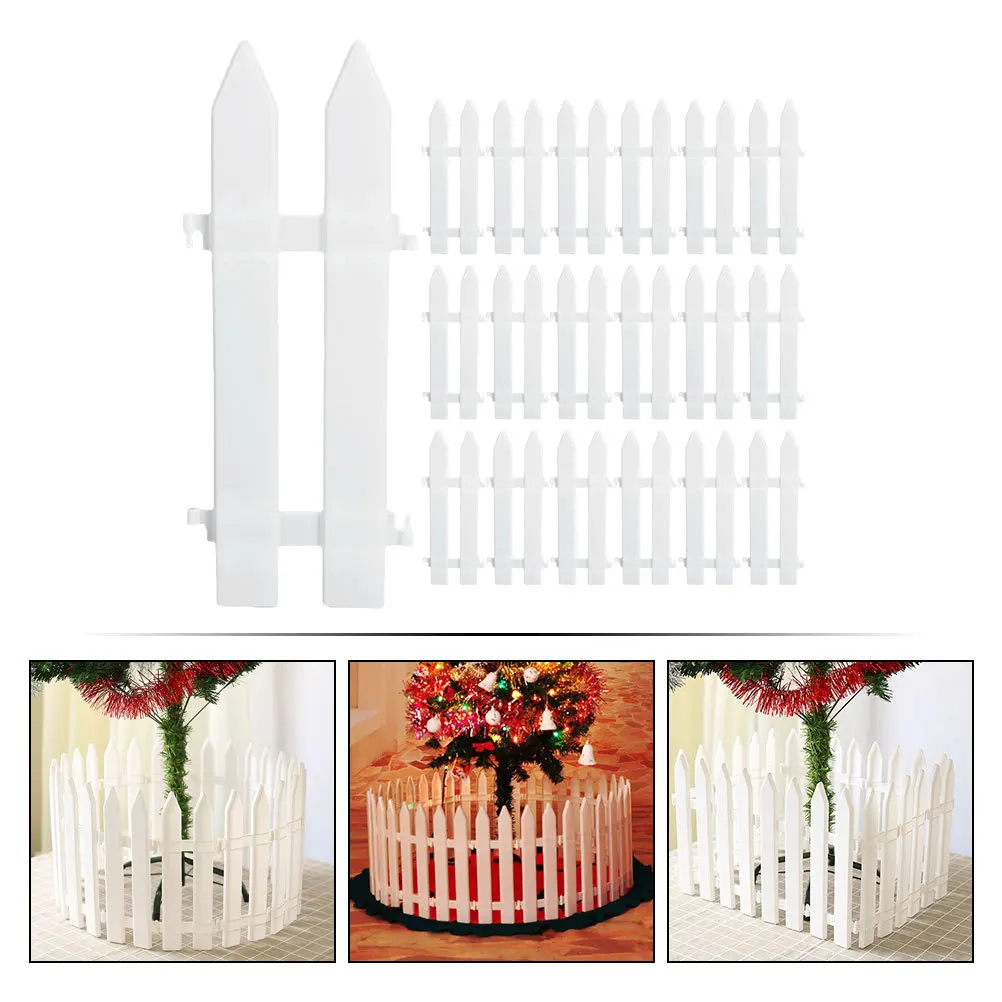 

20pcs Christmas Plastic Outdoor For Garden Lawn Yard Scene Decor Xmas Fence Garden Bed Edging Landscape Fence Courtyard