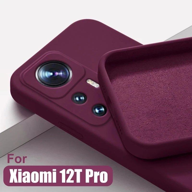 Mi 12 t 12 t pro caso de silicone líquido casos de telefone para xiaomi mi 12 t 12 mi12 t pro 12x lite pro capa macia para xiaomi 12 t pro