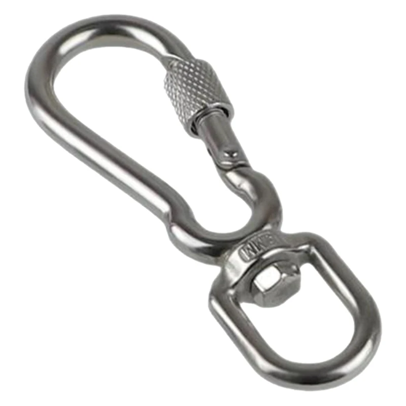 Konektor Mata Gesper Carabiner Gantungan Kunci Berputar dengan Kunci