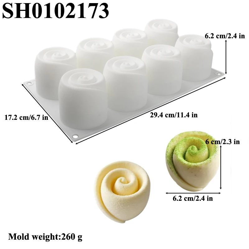 Valentine's Day Kitchen Bakeware Romantic Rose Design Silicone Cake Molds French Mousse Cake Mold Dessert Decorating Tools