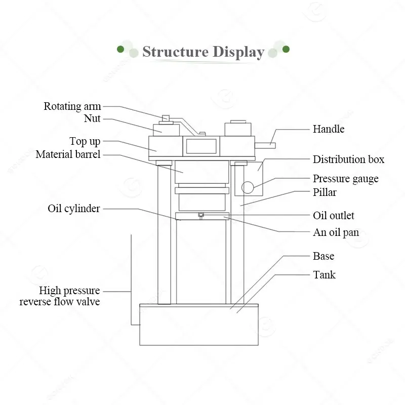 Hydraulic Cold Press Cocoa Butter Sesame Seed Coconut Olive Avocado Oil Process Pressing Extraction Machine