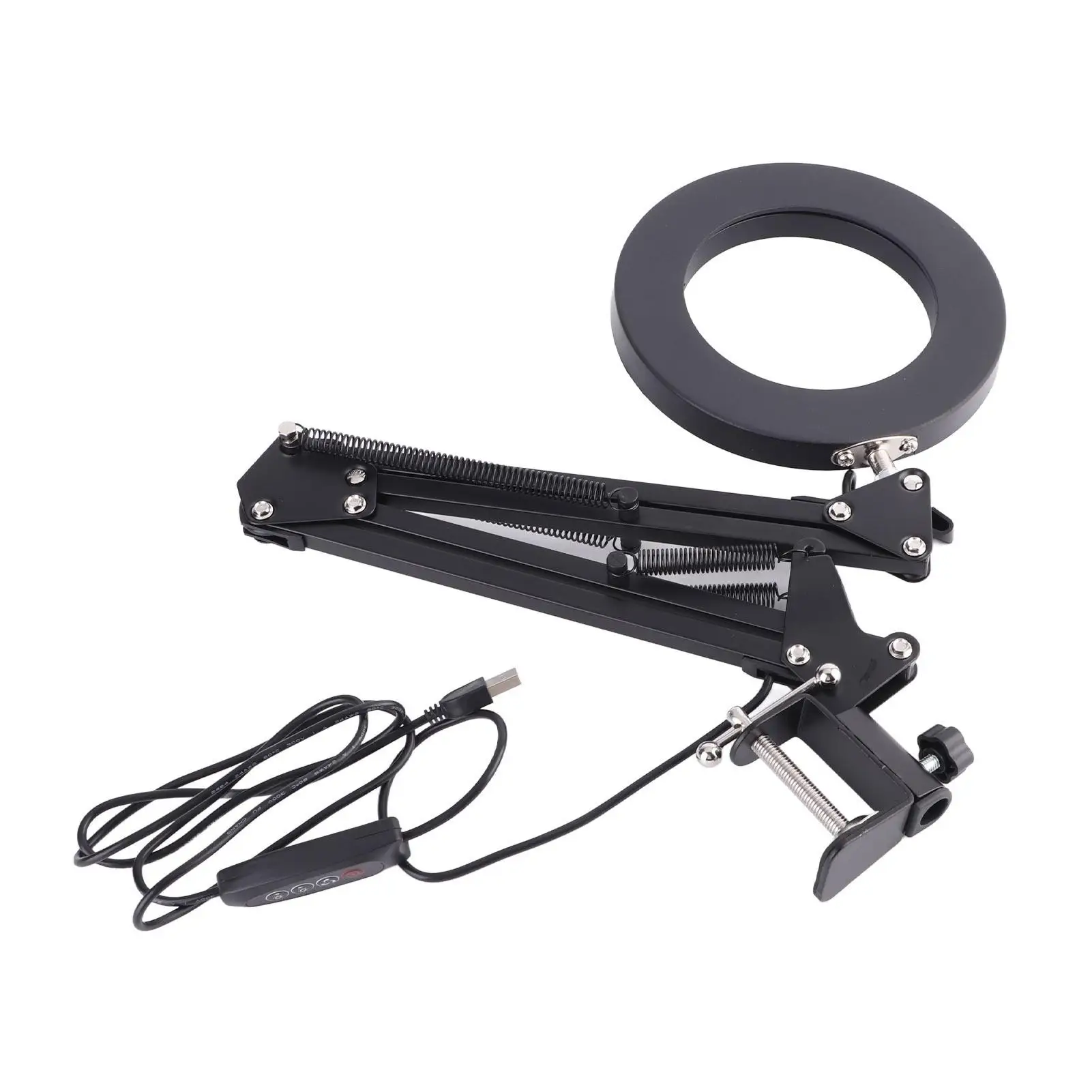 

Гибкая складная настольная лампа для ухода за глазами с USB-трихцветным зажимом для настольного компьютера и принадлежностей для татуировок