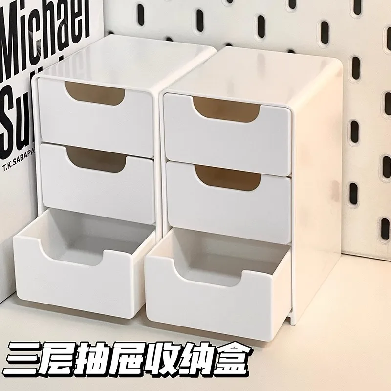 Desktop storage box, drawer-style stationery and planner organizer, dormitory desk small item compartmentalized storage tool