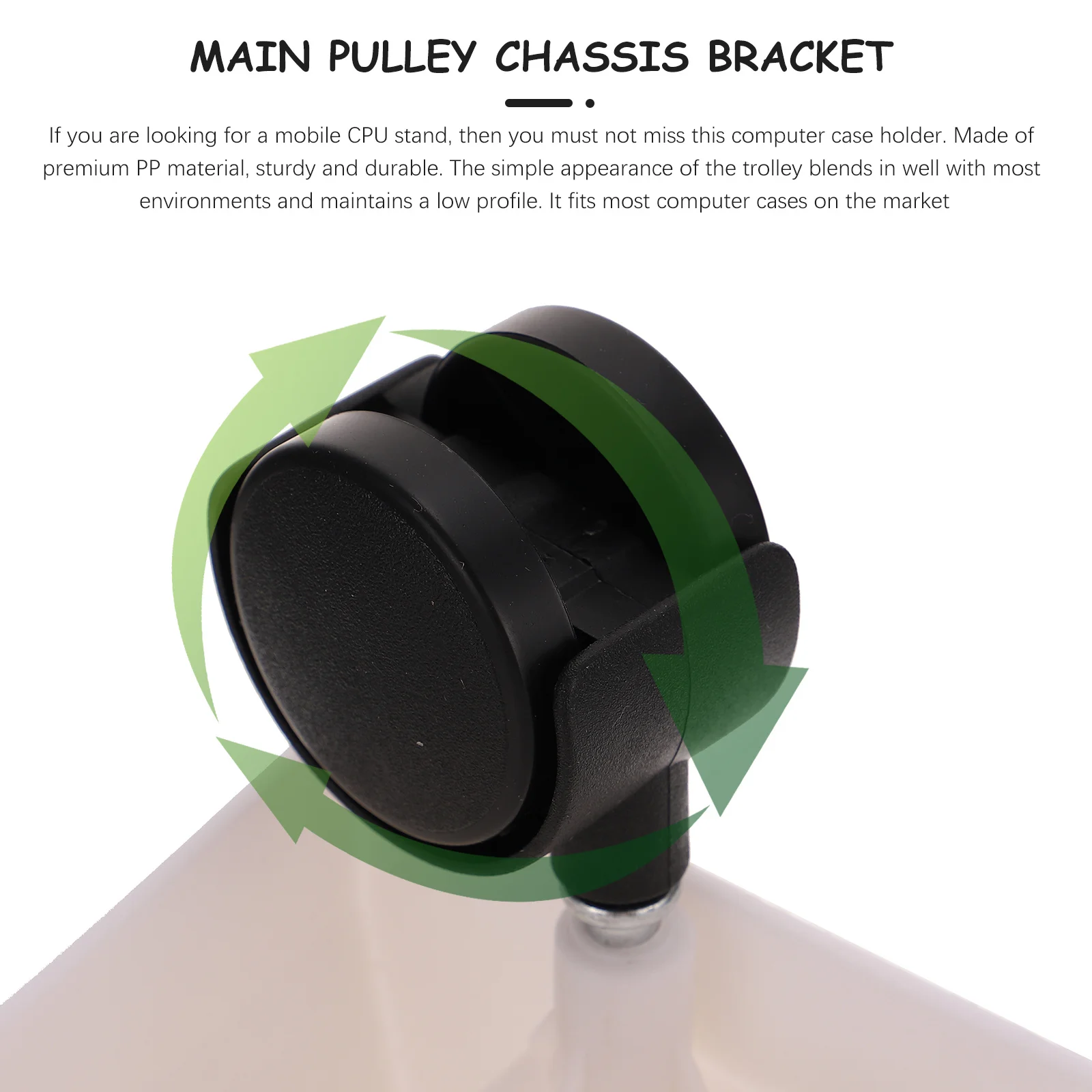 

Mobile CPU Stand Plastic Computer Tower Stand Cart Stable Four Legs CPU Pulley Bracket Moving Host Rack Office Home