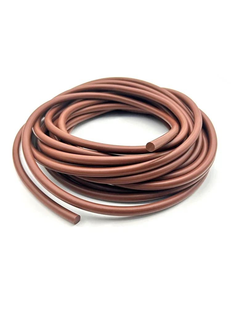 Bande de caoutchouc FKM de 1/3/5M, diamètre 2mm ~ 8mm, résistance aux hautes températures et à la corrosion, bande ronde solide d'étanchéité en caoutchouc fluoré
