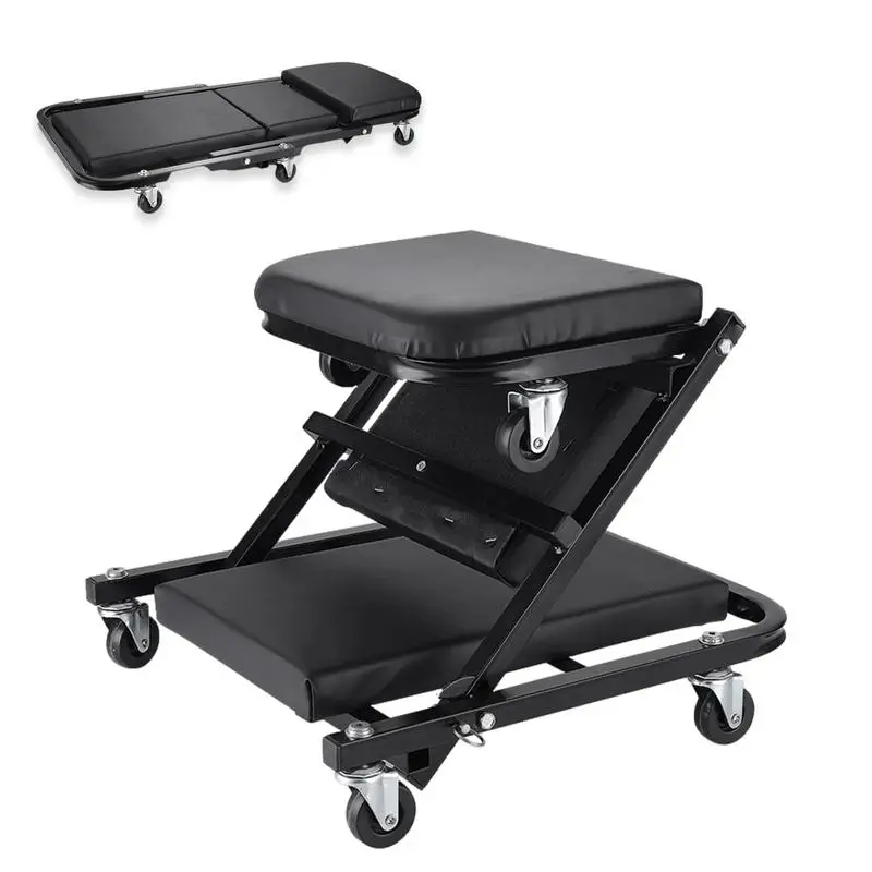 

Folding Car Repair Bed Auto Maintenance Work Bench Chair Auto Workshop Bench Wheels Roller Car Creeper Seat Roller Seat for Car