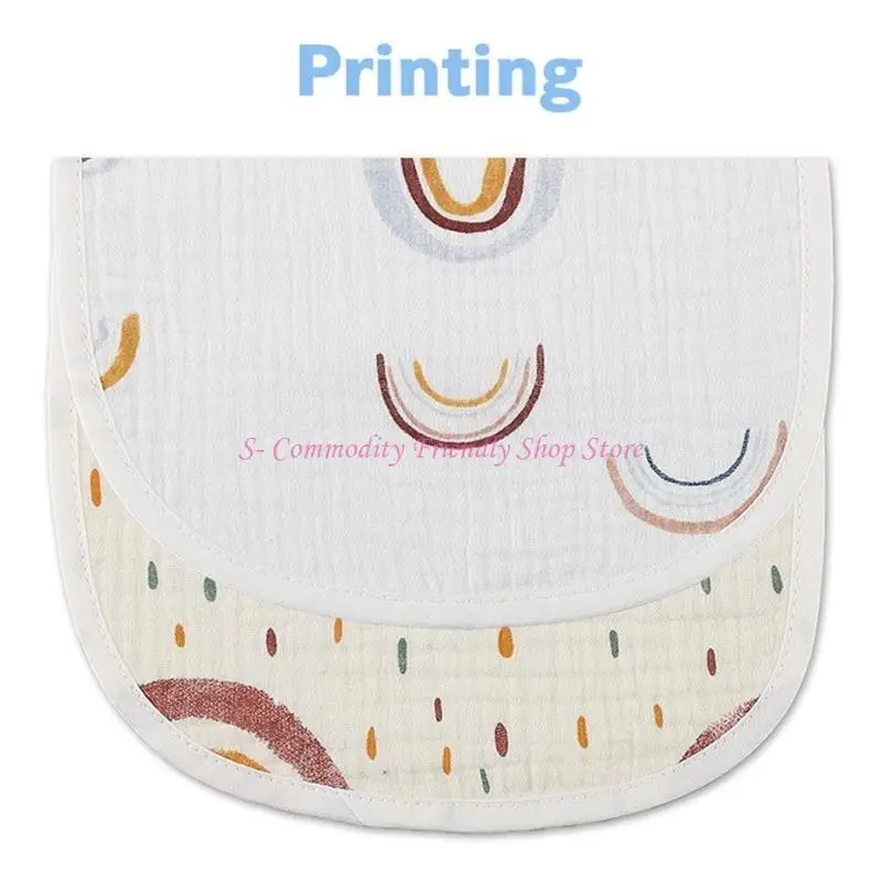 85AE Baby Cotton Bib 2pcs Infant Girls Boys Waterproof Appease Accessory Supplies for Home Bedroom Restaurant Eating Drooling