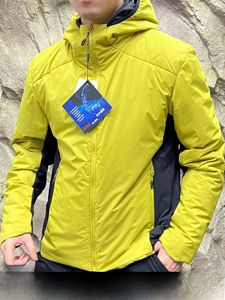 

Теплая и стильная: 3D-утепленная хлопковая куртка с капюшоном для мужчин, молодежная, модная, из полиэфирного волокна, с длинными рукавами, приталенного кроя, Cleanfit De...