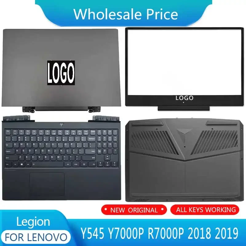 

Новинка для Lenovo Legion Y545 Y7000P R7000P 2018 2019, задняя крышка ЖК-дисплея для ноутбука, передняя панель, верхняя часть упора для рук, нижняя часть корпуса, петли для клавиатуры