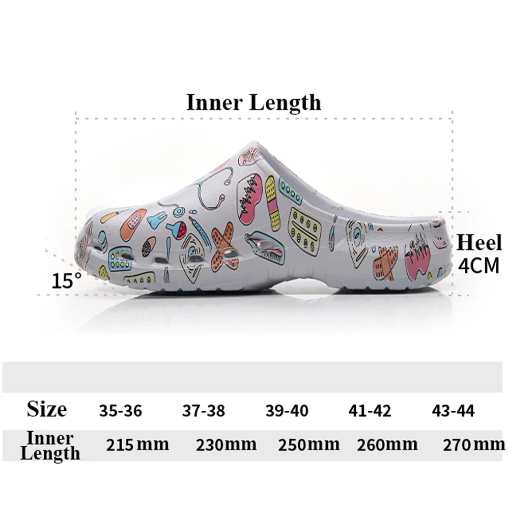 ICU Doctor Print Peeling Schuhe Krankens ch wester Arbeit Clogs ultraleichte weiche Klinik oder Hausschuhe Schritt auf ultraleichte Eva Zahnarzt Sandalen