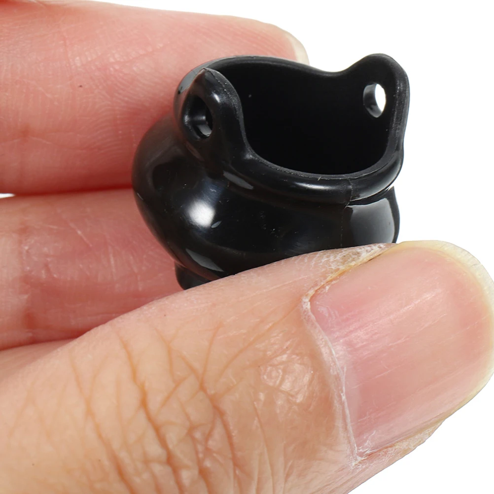 Zestaw miniaturowych kapeluszy czarownic z mini garncami, dekoracje DIY w stylu Halloween do małych domków, ozdoby, projekty rękodzielnicze