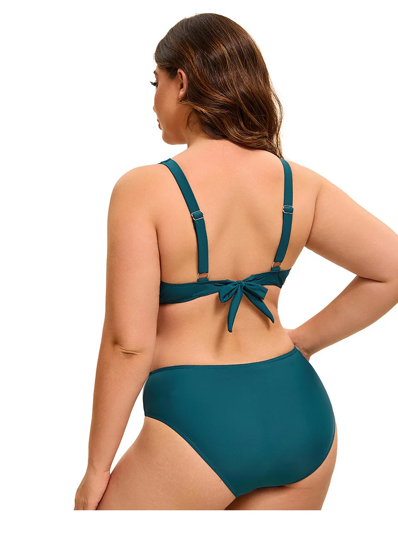 Factory Direct Plus Size Bikini Set - Women's Sexy Backless High-Cut Swimsuit