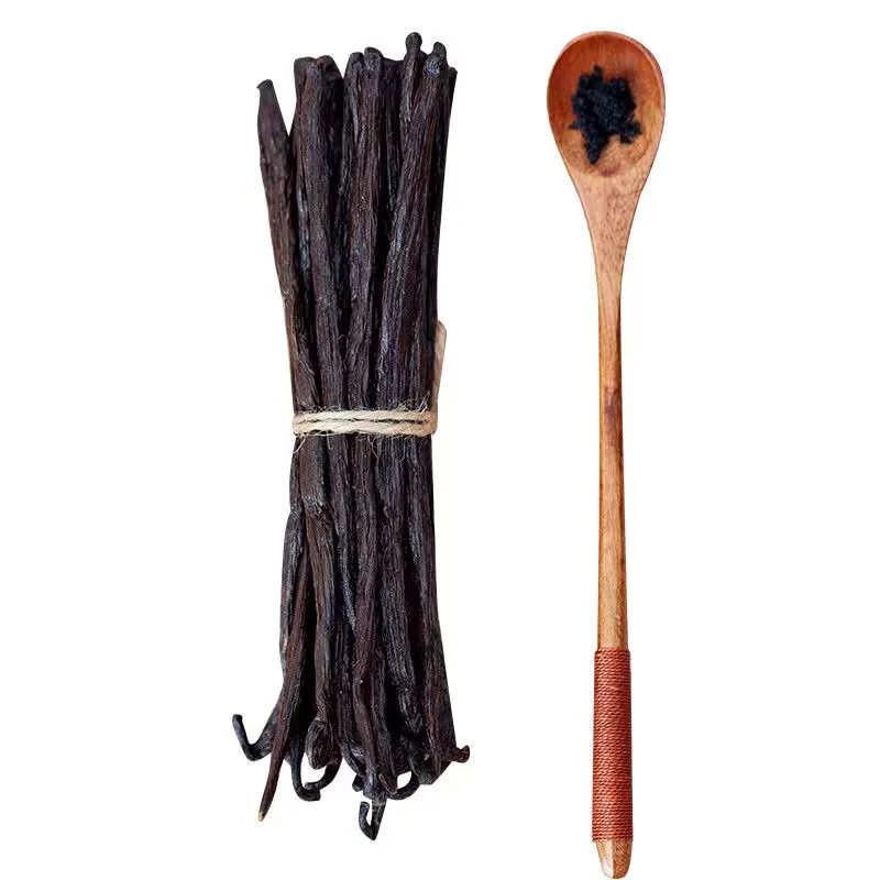 13-15 cm Natural Madagascar Vainilla Pods Encenso Aroma de frijol natural 10 piezas