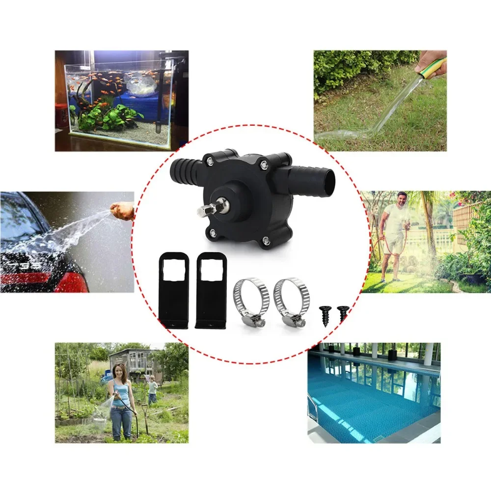 Household Portable Electric Drill Pump Diesel Oil Fluid Water Pump Mini Hand Self-priming Liquid Transfer Pumps