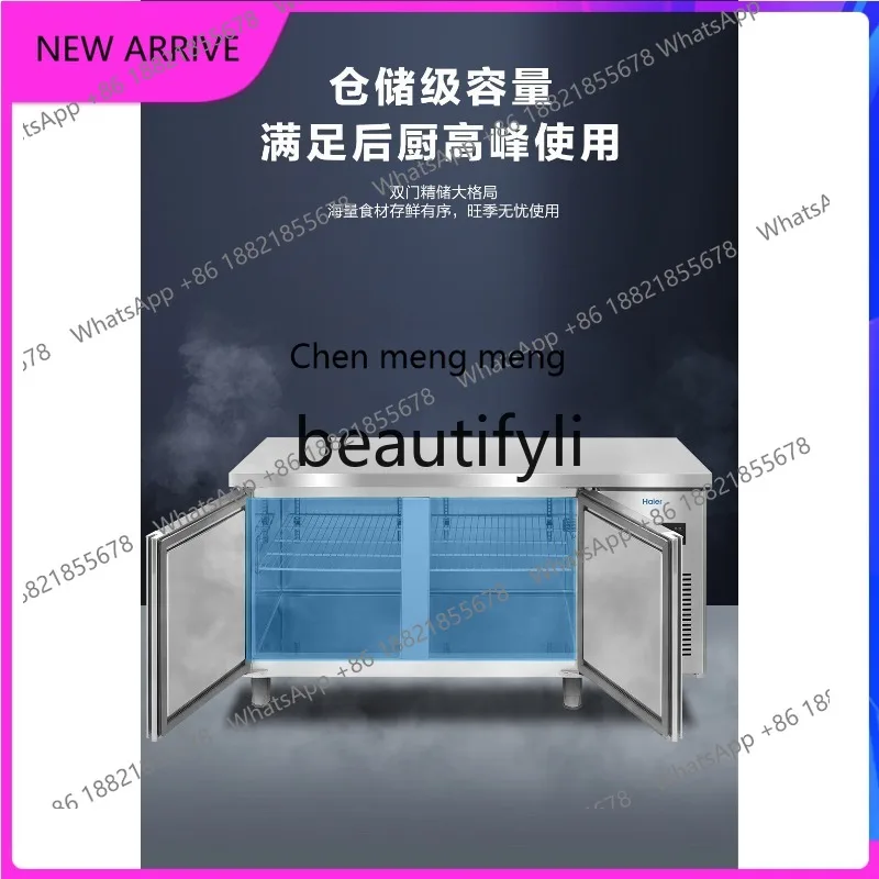AA85 Commercial workbench Refrigerated console Freezer Refrigerator Freezer Kitchen Stainless steel crisper