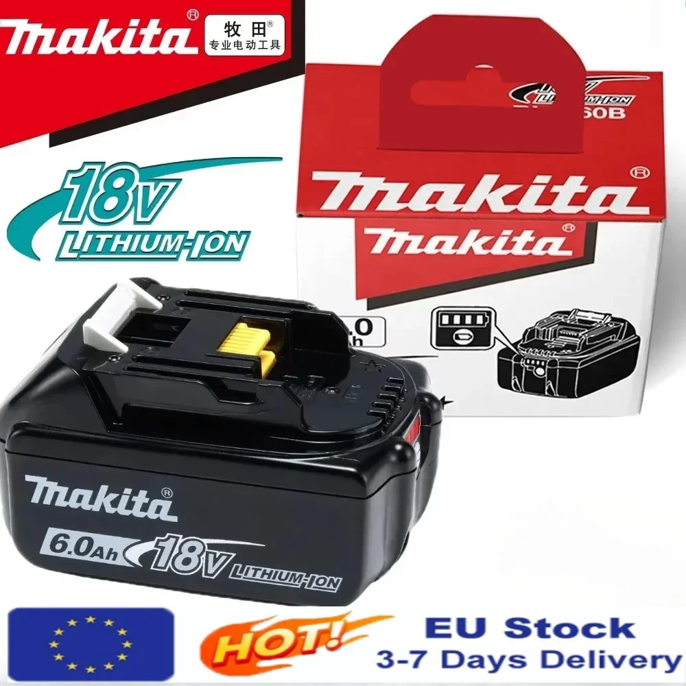 Makita Akku, Wiederaufladbarer 18V 6,0Ah Lithium-Akku, Makita 18V BL1840, BL1830, BL1850, BL1850B Original Makita Werkzeugakku