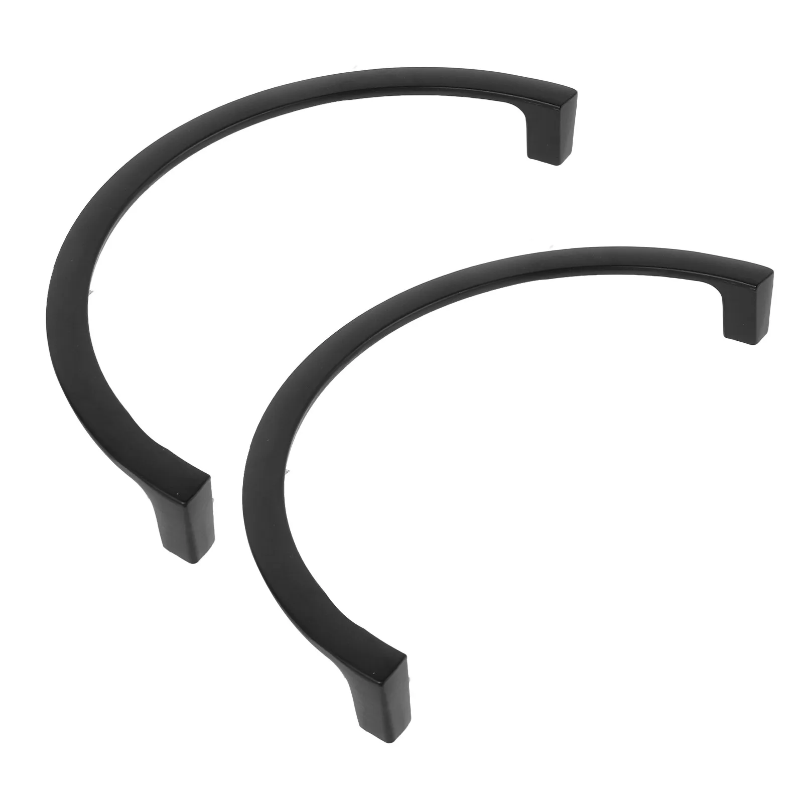 1Set Aluminum Alloy Cabinet Handles Modern Semi Circle Ergonomic Door Pulls for Kitchen Bathroom Dresser Wardrobe Drawer