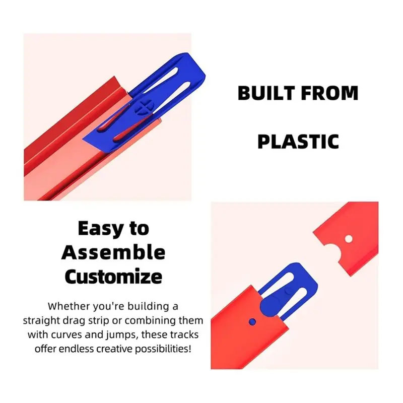 Piece For 1:64 Vehicle For Hot Wheels 25Pcs Replacement Parts For Slot Car Race Track Builders- Racetrack Connectors