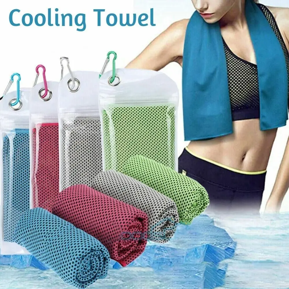 Sports Ice Cold Instants Cooling Towel High Efficiency Breathable Towel Quick Sweat-Absorbent Soft Towel Portable Mini Silica