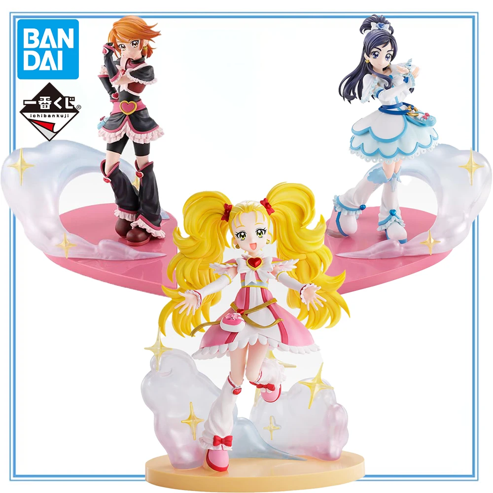 100% الأصلي بانداي الأرواح Ichiban Kuji Futari Wa Precure ماكس علاج القلب أسود لامع مضيئة علاج الأبيض جمع سلسلة