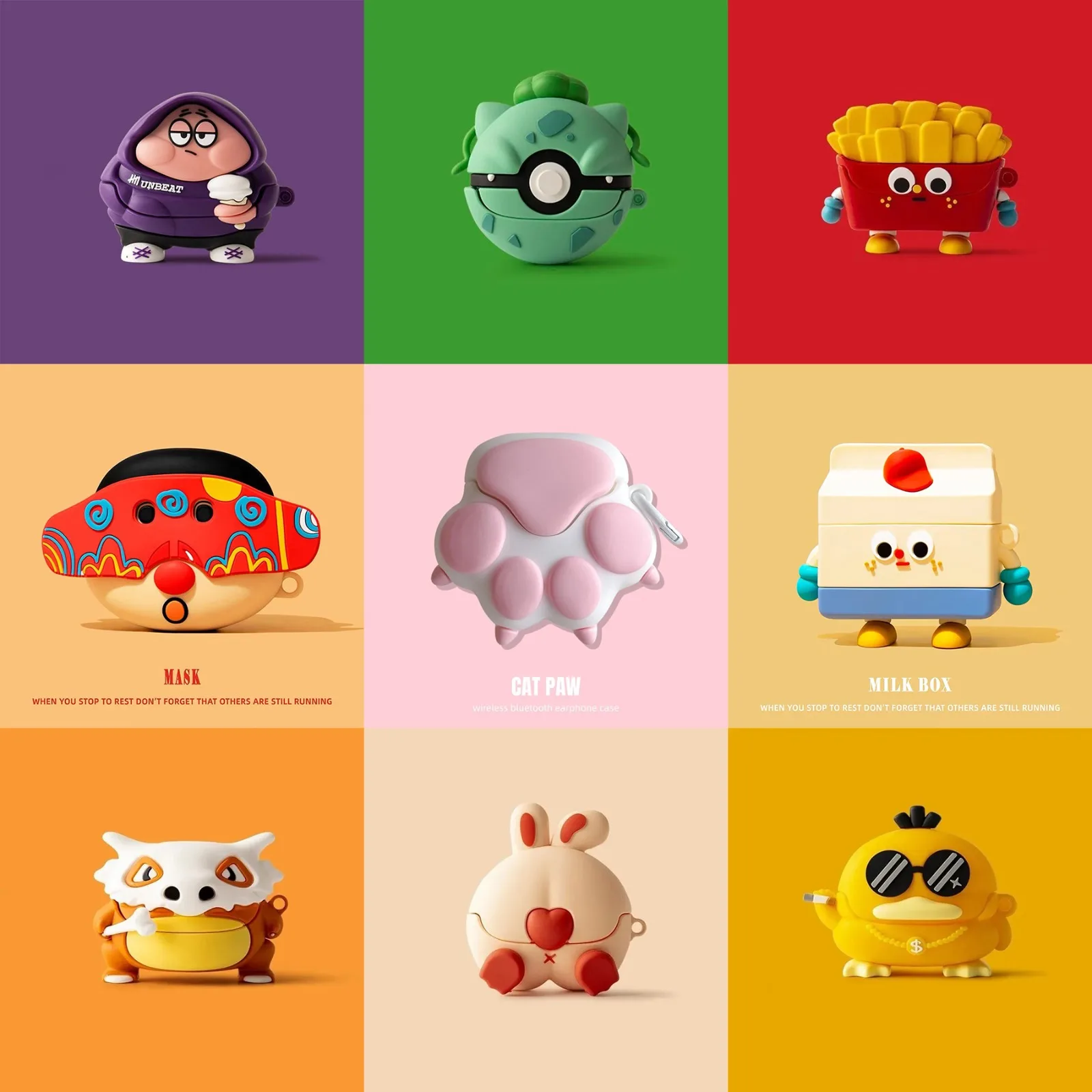 For Baseus Bowie M2S True Wireless Earphones Silicone 3D Cartoon Cute Case For Baseus Bowie M2S Pro Shockproof Protective Shell