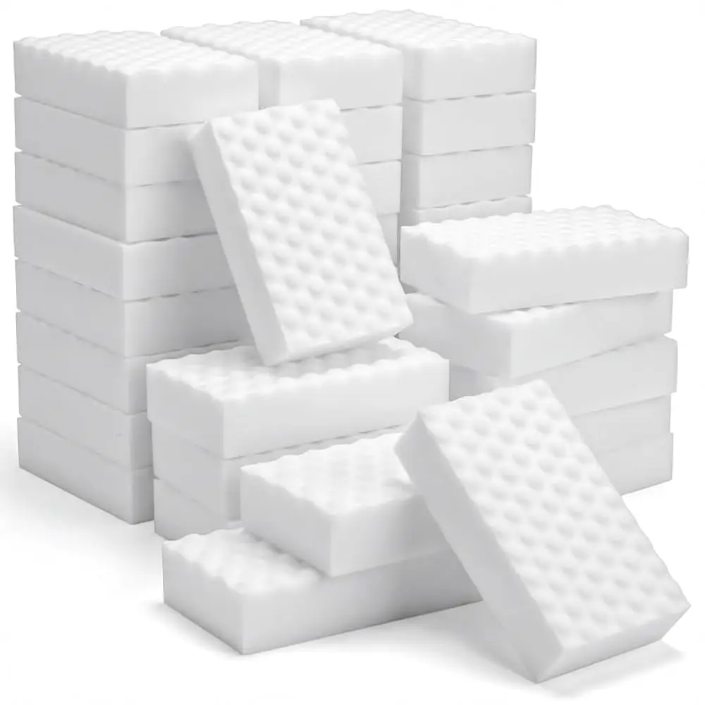 

Волшебные губки Magic Sponge, оптовая упаковка 50 штук, текстурированные MEGA-50 | Долгосрочная поставка высококачественных средств для интенсивной уборки | Универсальная меламиновая пена P