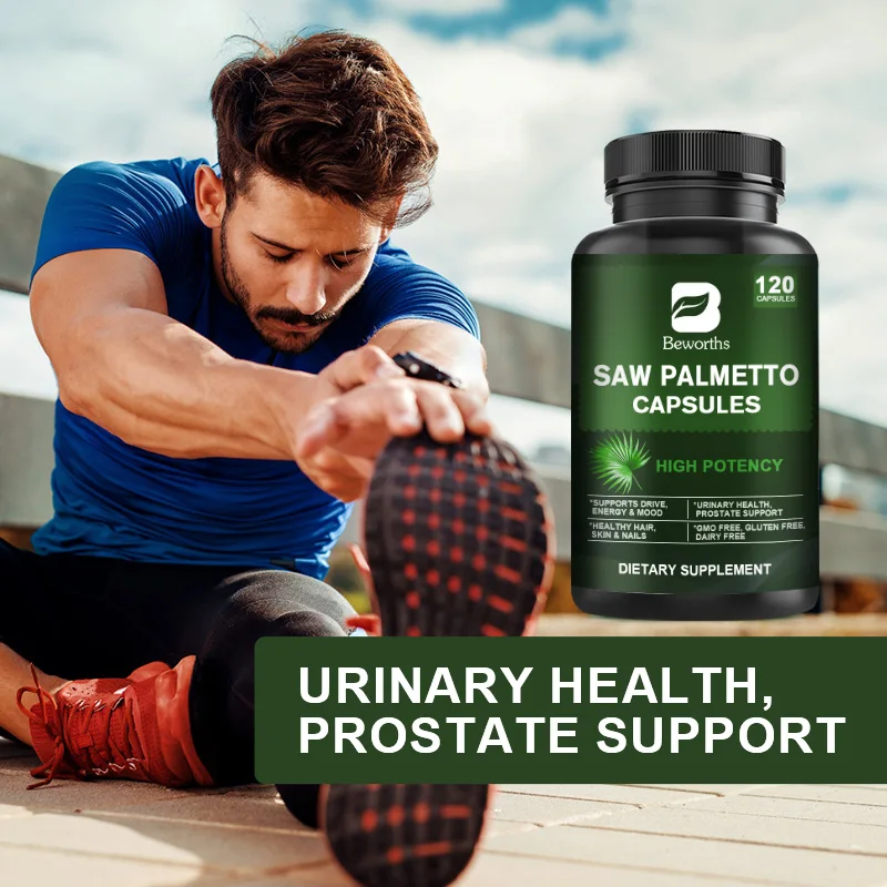 BEWORTHS Saw Palmetto Capsule Supports Prostate and Urinary Health Hair Growth Reduces Hair Loss Male Health Supplements