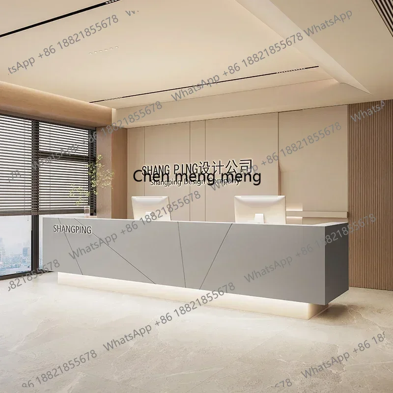 

European Stores Barber Shop Counter Reception Table Reseption Desk Beauty Institute Design Mostrador De Tienda Salon Furniture