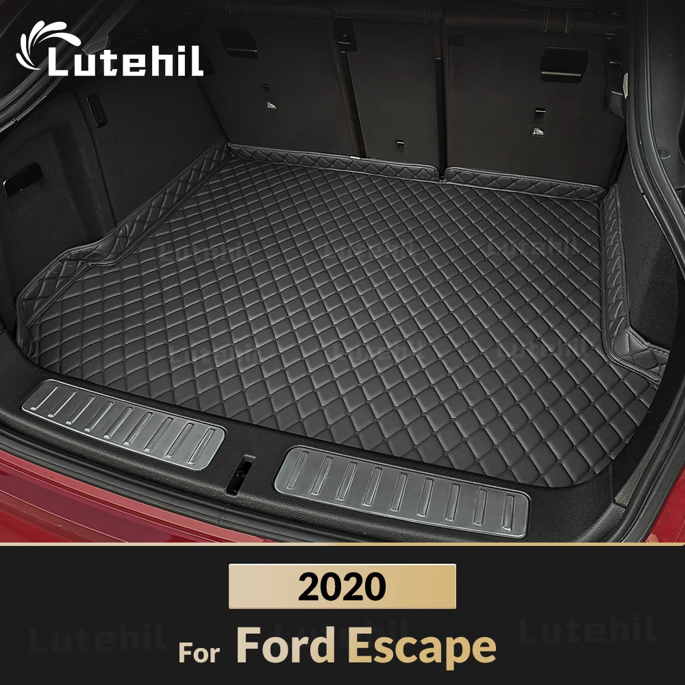 Lutehil Wearing-Resistant PU Lether Car Trunk Mat For Ford Escape 2020 Custom Car Accessories Auto Interior Decoration