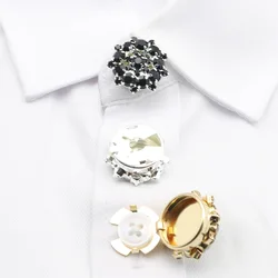 Fashion Bestseller 2 pieces of 22MM Circular Rhinestone Cufflinks, Women's Shirts, Dresses, Sweaters, DIY Handmade Wholesale
