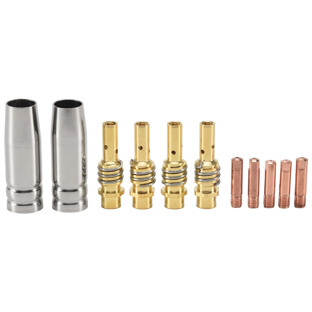 

AB51 11 PCS MB15AK MIG Welder Consumable Accessory Welding Torch of Conical Nozzle Gas Nozzle Holder(0.6mm 0.8mm 1.0mm )