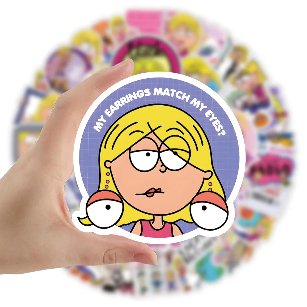 

10/30/50pcs Funny Girls Lizzie Mcguire Disney Stickers Cute Cartoon Sticker DIY Water Bottle Laptop Phone Classic Kids Toy Decal