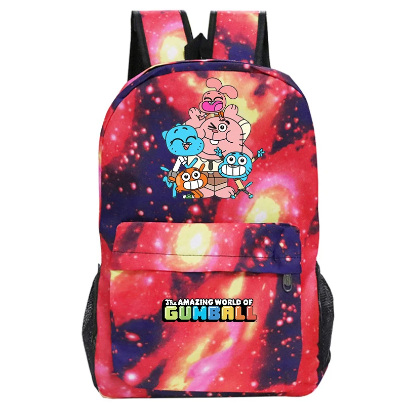 

The Amazing World of Gumball Backpack Boys Girls Cartoon Bookbag Big Capacity Knapsack Lightweight Children Backpack Laptop Bag
